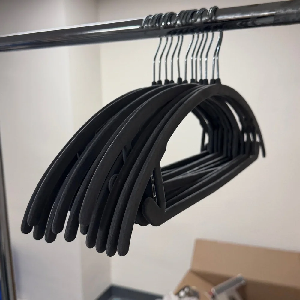 12 Gray Velvet Hangers